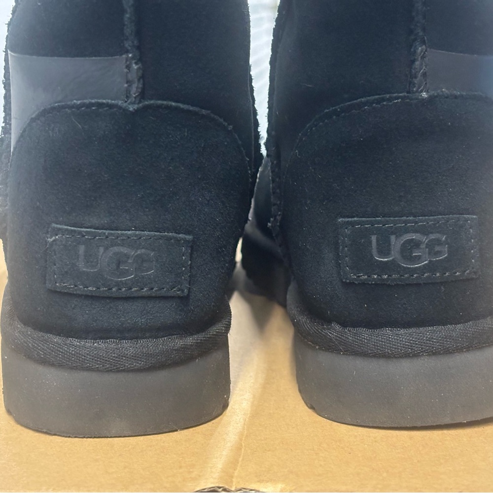 UGG Classic Tall Logo Black Rubber Boot - Picture 4 of 16